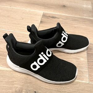 Boys Size 1 Black and White Adidas Sneakers